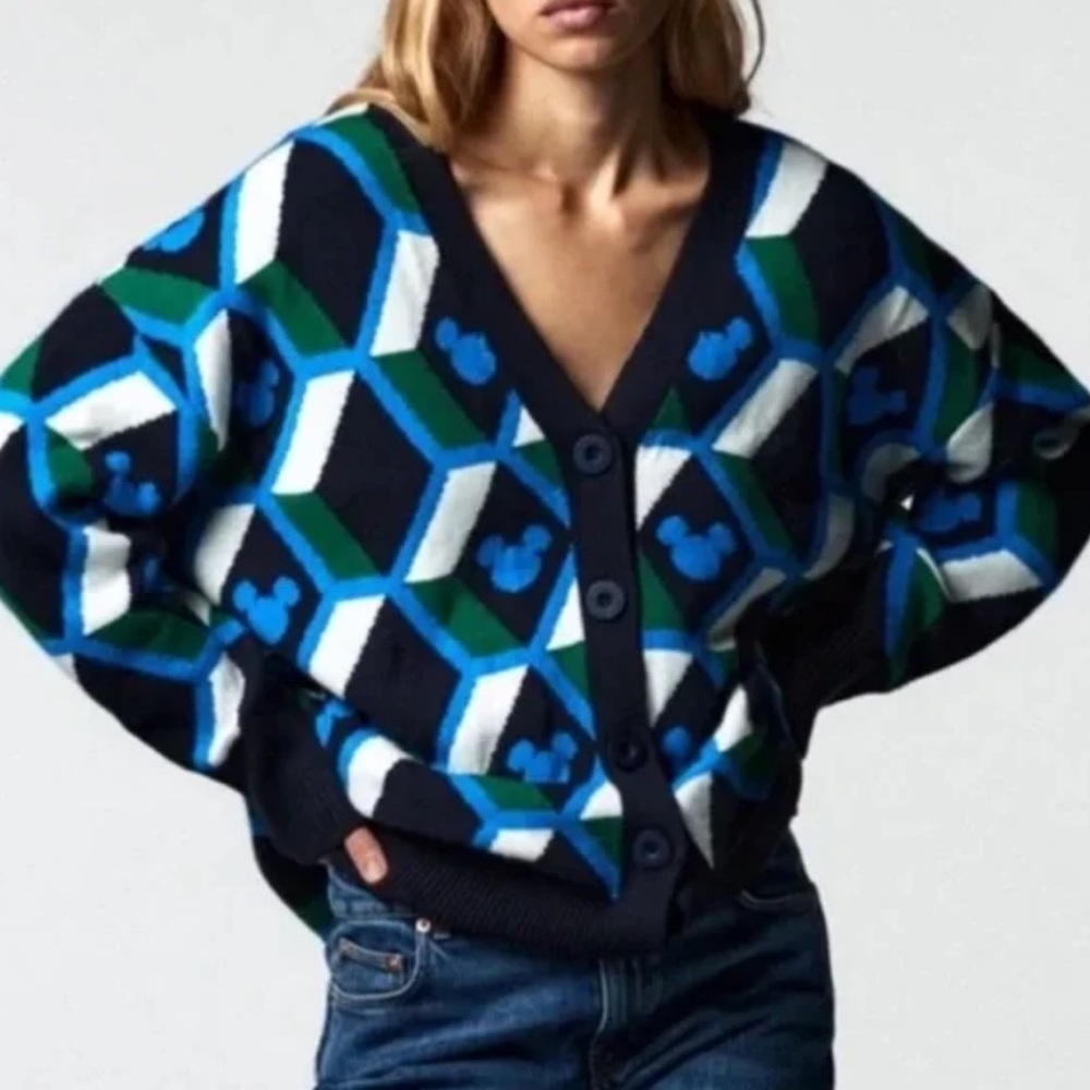 NWT ZARA x Disney longline Cardigan sweater, S